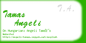 tamas angeli business card